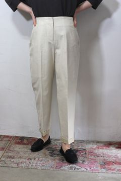 ワンウォッシュカラーデニムベーカーパンツ ベージュ