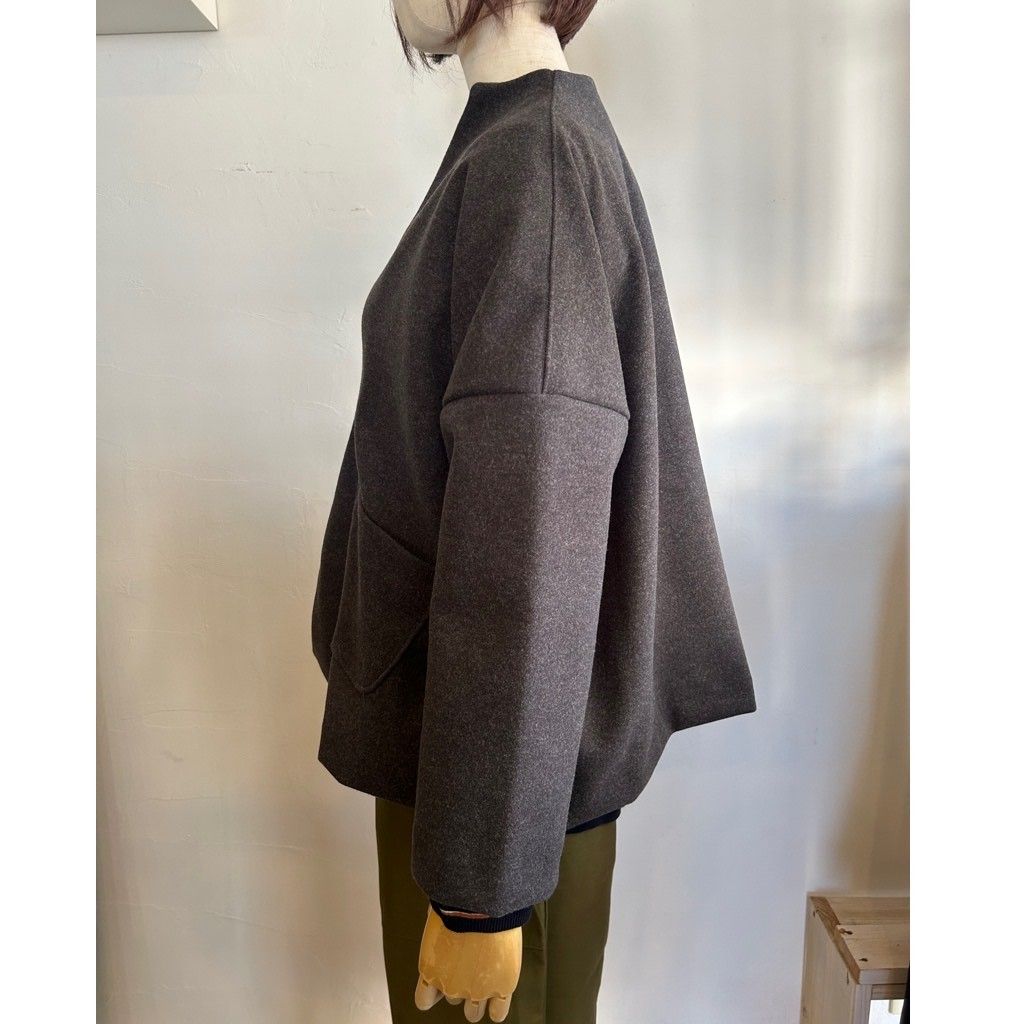 ライトメルトン ノッチジャケット チャコール