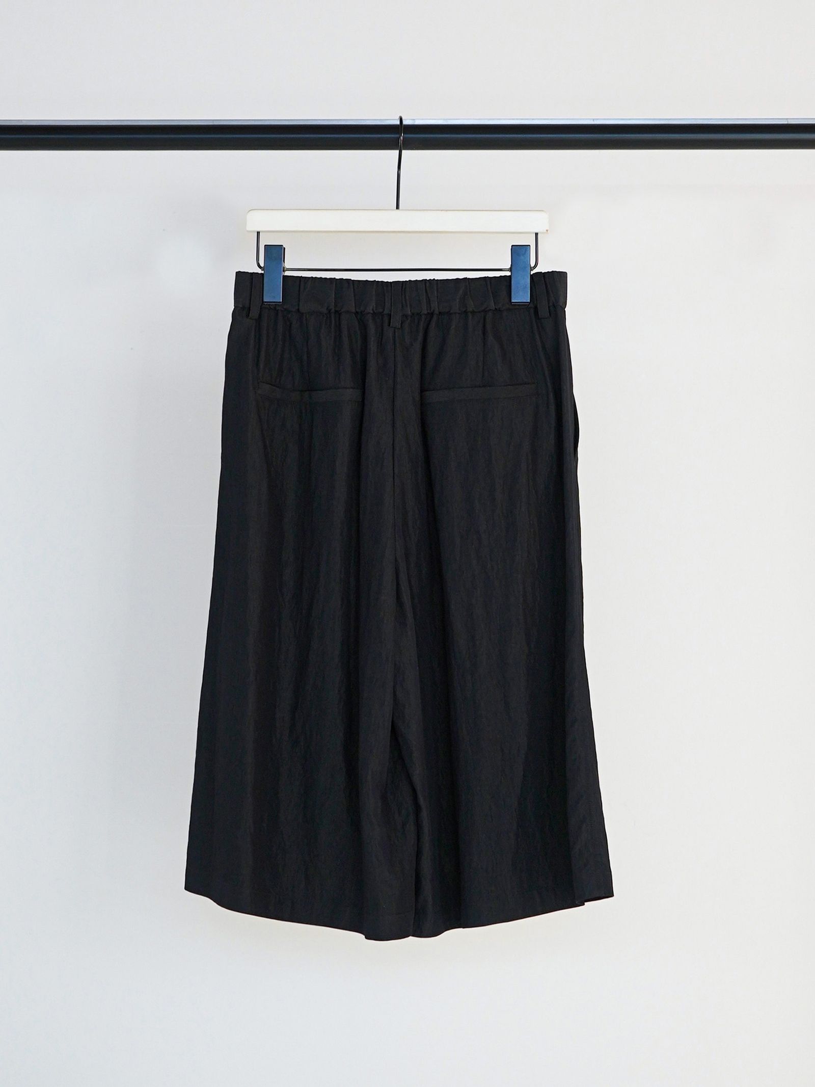 [3861-007KK] リラックスツイルキュロット ブラック