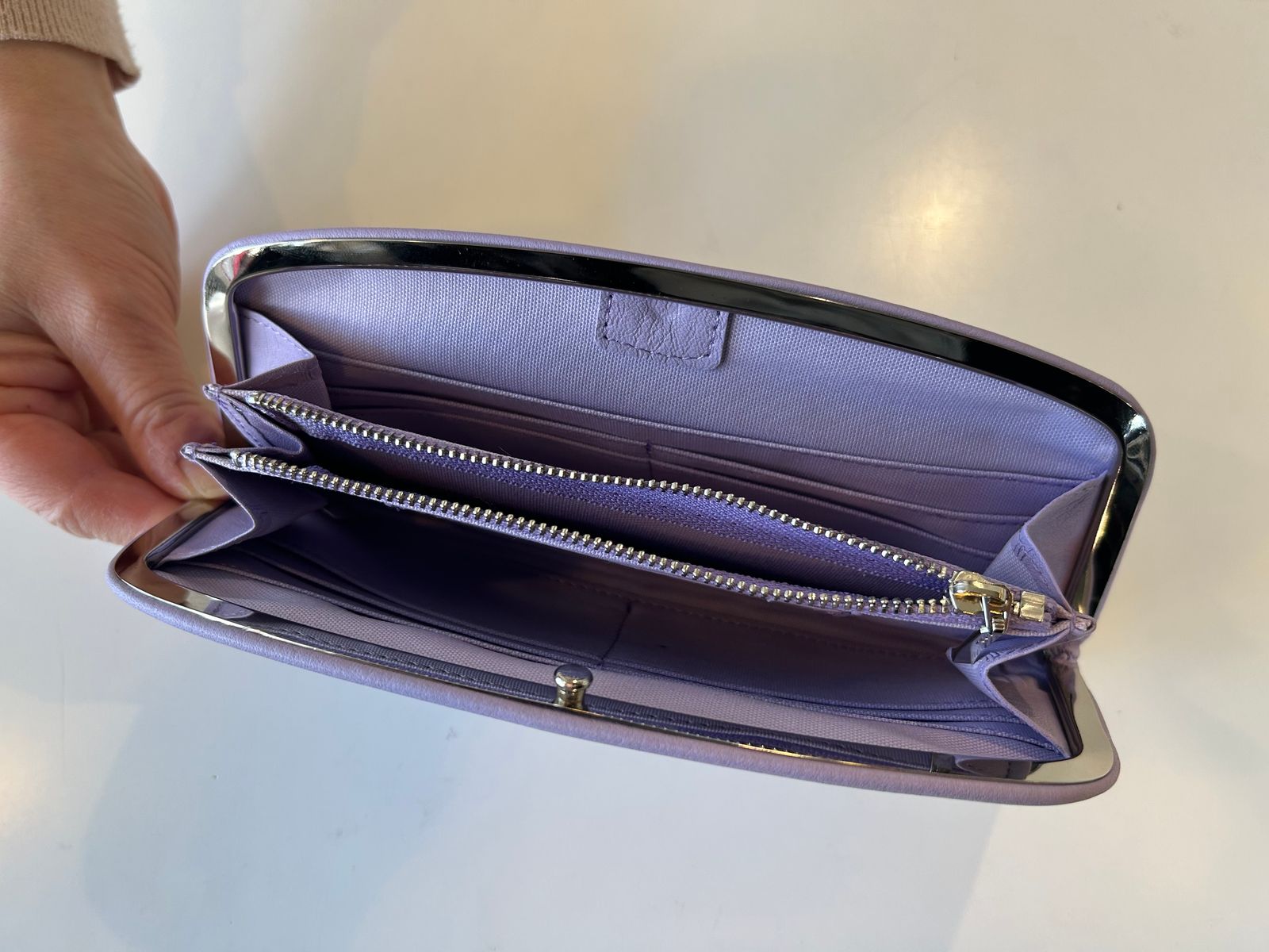 RAC FRAME PURSE LONG がま口 パステルパープル