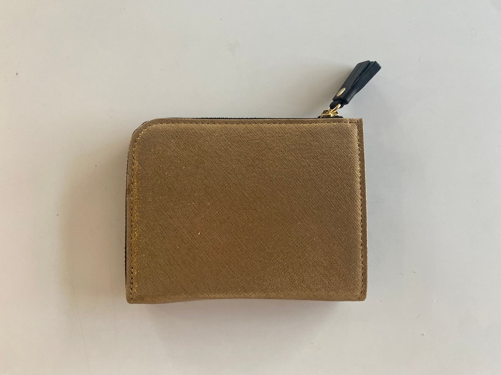 HAK L ZIP SHORT WALLET ゴールド