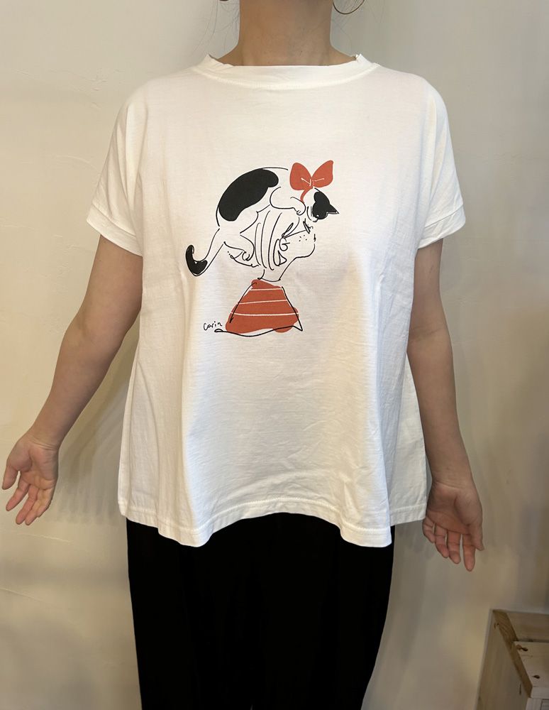 コンパクト天竺 おそろいのふたり ミナミTシャツ レッド