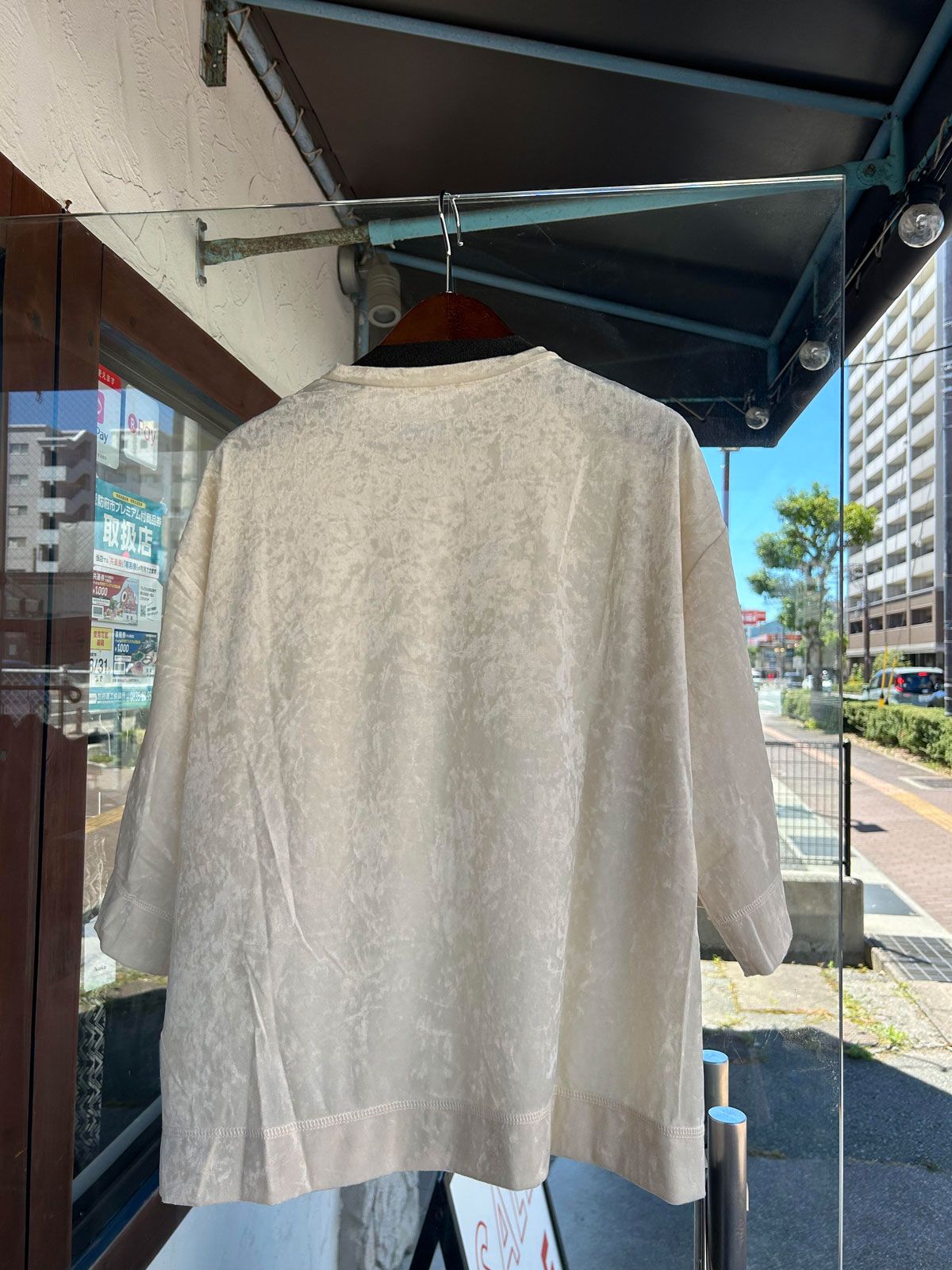シアーベロアオーバーTEE アイボリー