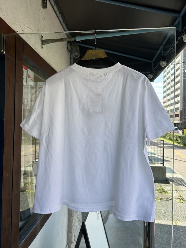 ナチュラルソフト天竺くつろぎちゃんプリントシャツ オフブラック