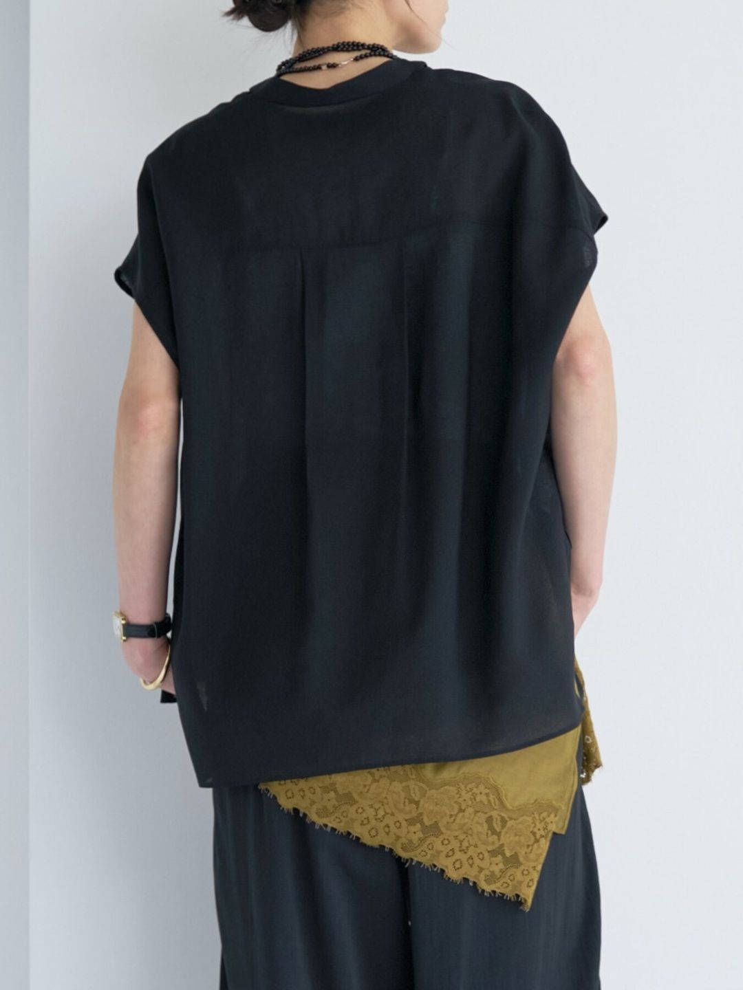 [1263-631MK] フロントカーブヘムシャツPO アイボリー