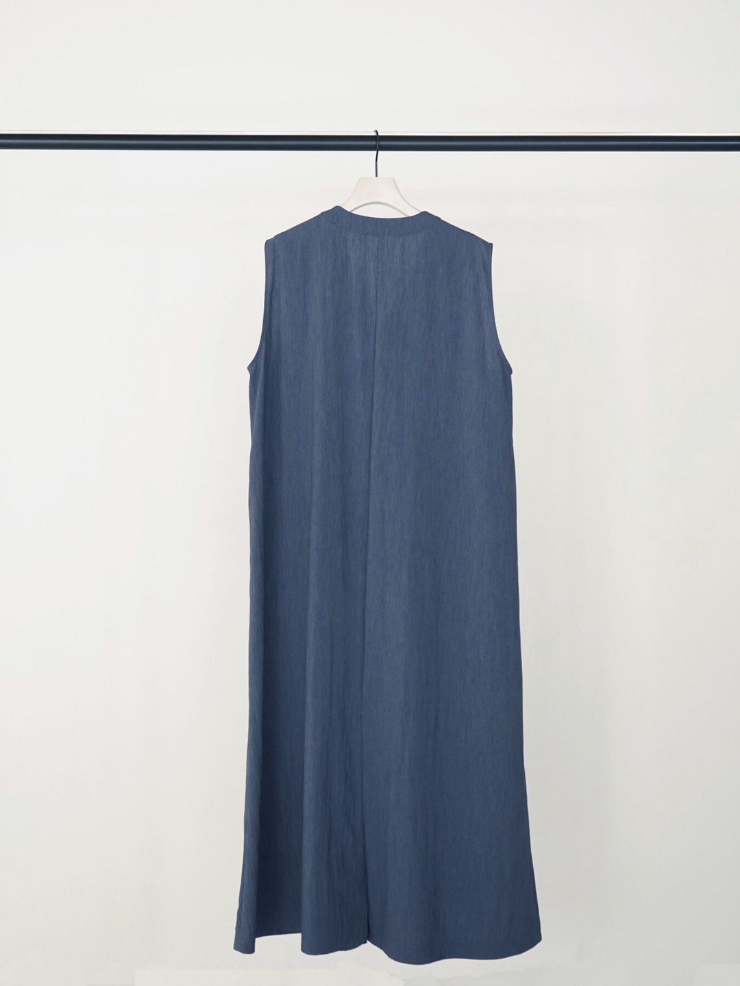 [5963-633MK] デザインPKロングOP インディゴ