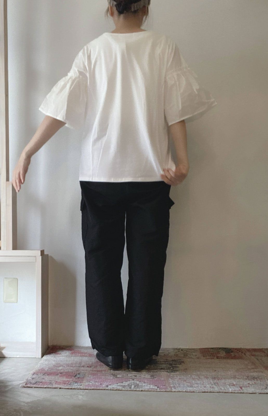 袖ふんわりプルオーバー ホワイト