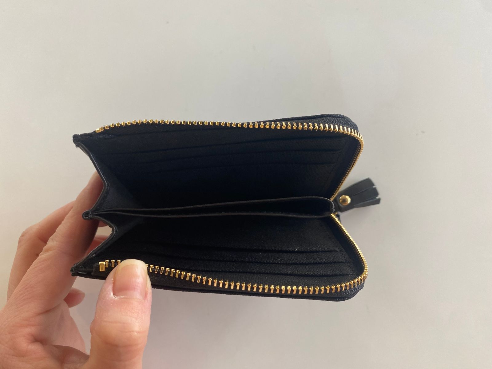 HAK L ZIP SHORT WALLET ブラック