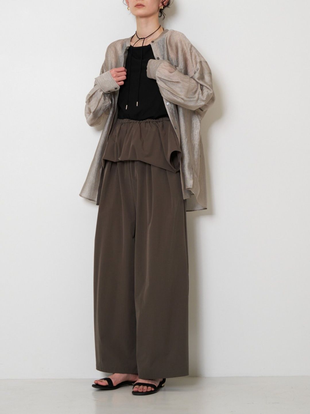 [1563-637YM] シアールミオーバーBL ライトグレー