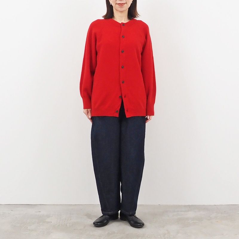 12ozムラデニム ラウンドパンツ インディゴxオフホワイト