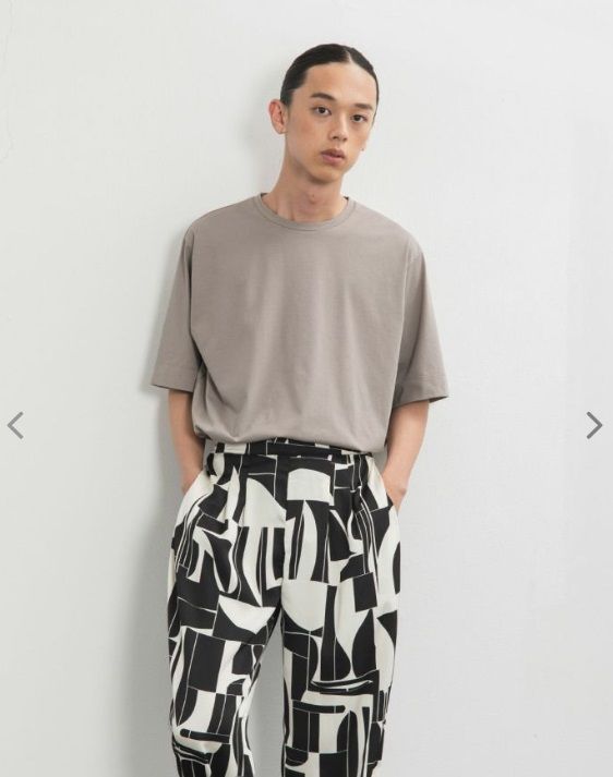 5分袖Tシャツ 岩肌