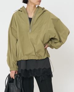 [4261-031MK] ドルマンスリーブアノラック カーキ