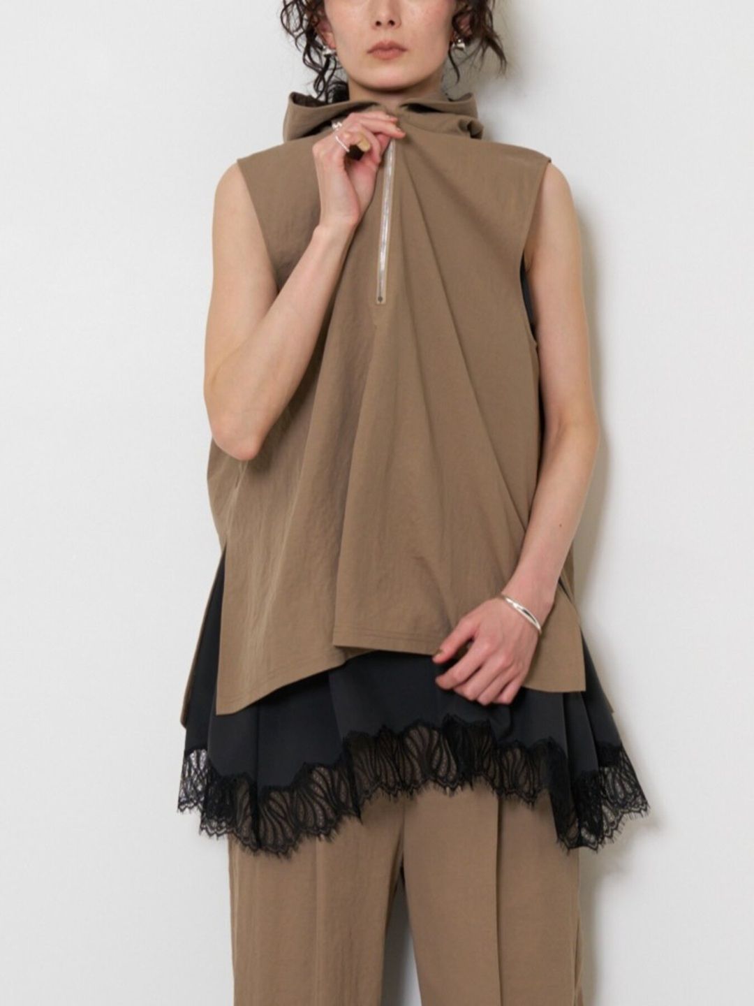 [8863-707GL] カノコフーディジレ ベージュ