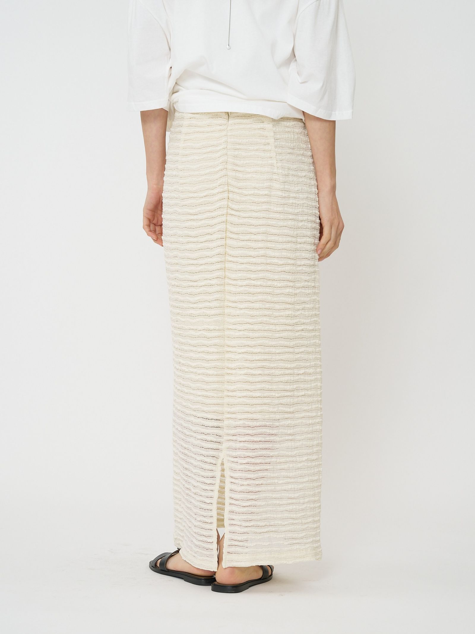 [2261-047BZ] ストレッチレースSK アイボリー