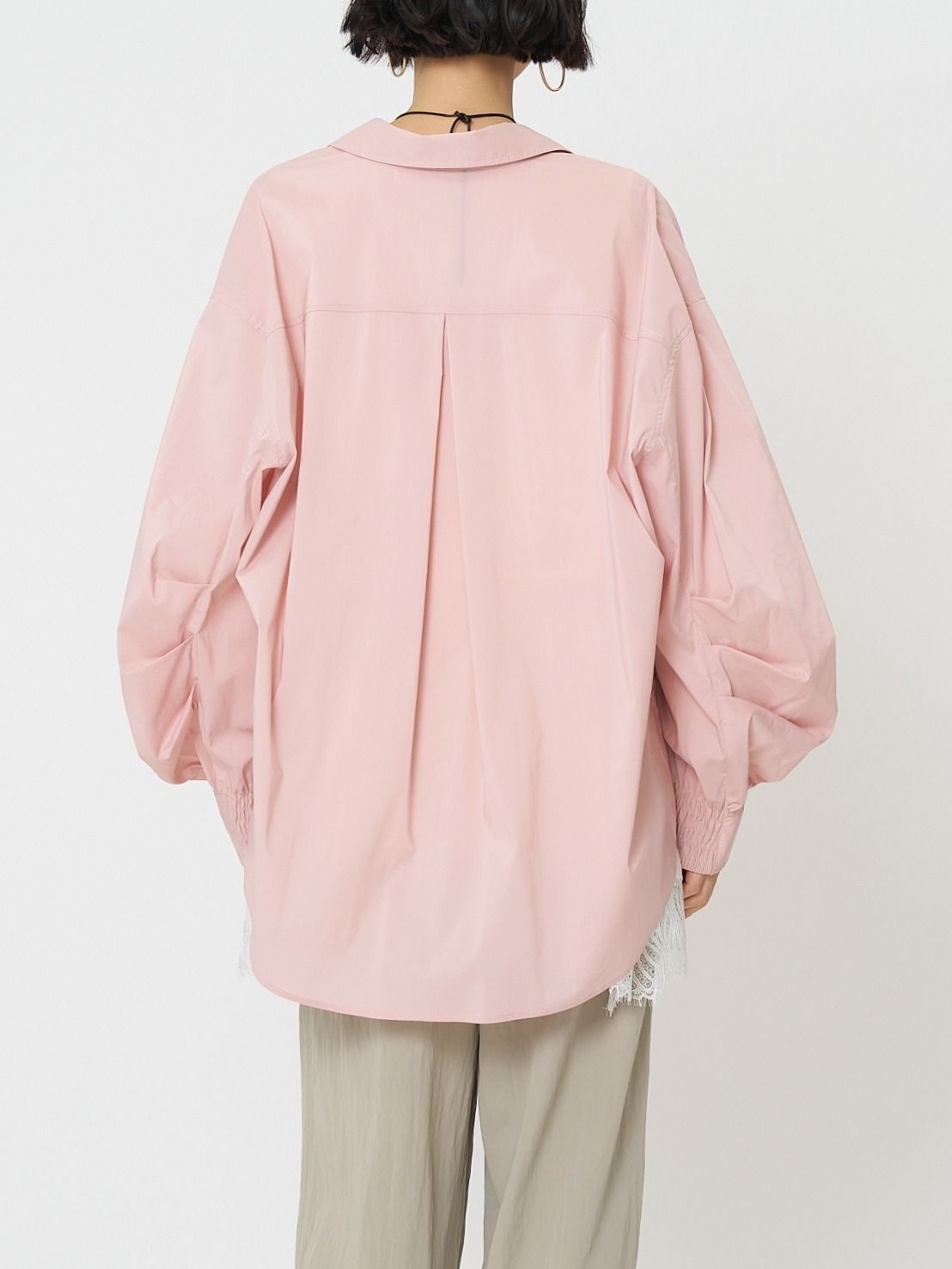 [1261-017KK] タックボリュームスリーブSH ピンク