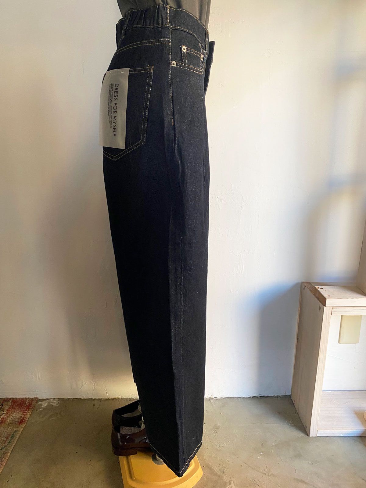 10ozポケットタック デニムパンツ ワンウォッシュ