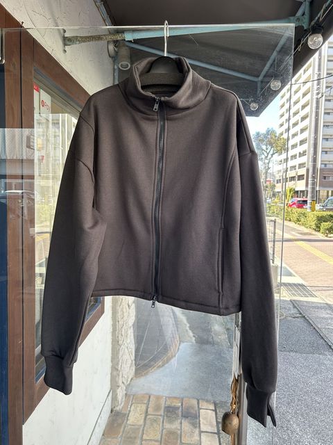 裏起毛 Wジップハイネックブルゾン チャコール