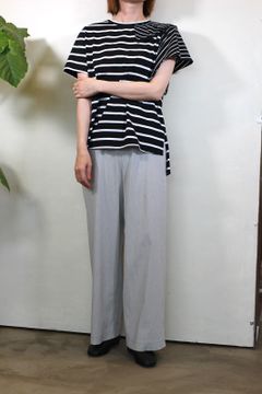 アサレチックワイドパンツ ライトグレー