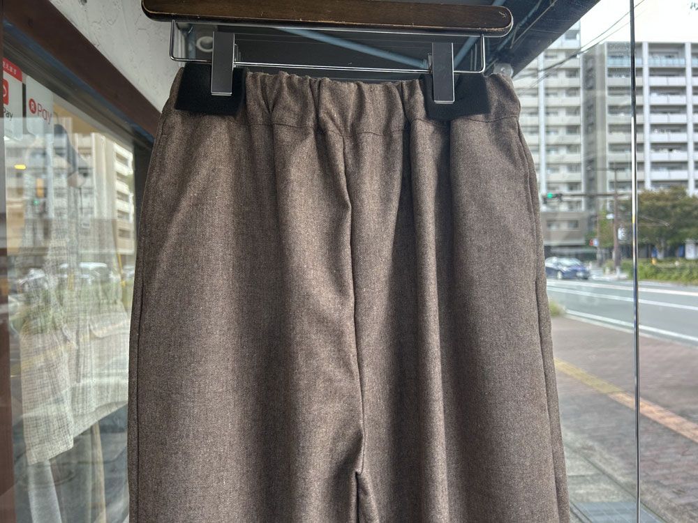 ウールリサイクルクロスコージーパンツ ブラウン