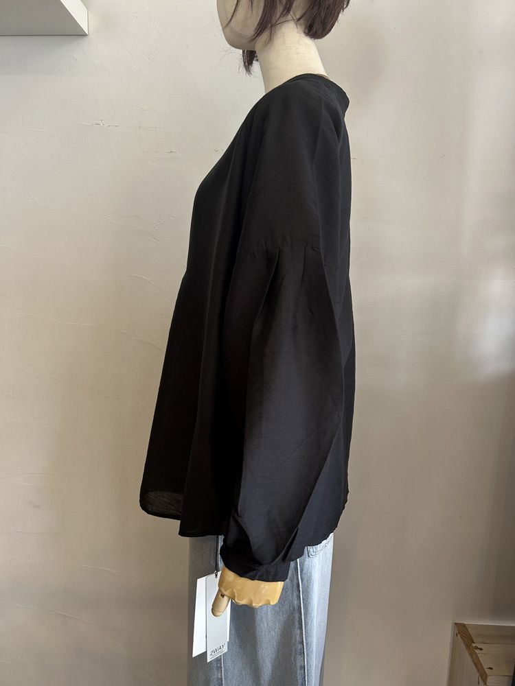 REVERSIBLE SHEER SHIRT ブラック