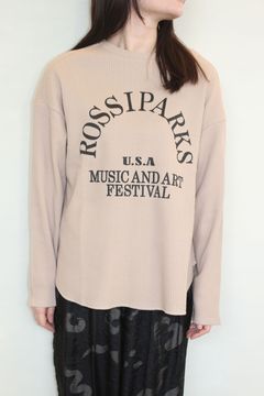 サーマルカジュアルロゴTee ベージュ
