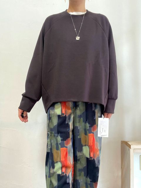 とろみダンボールドルマントップス チャコールグレー
