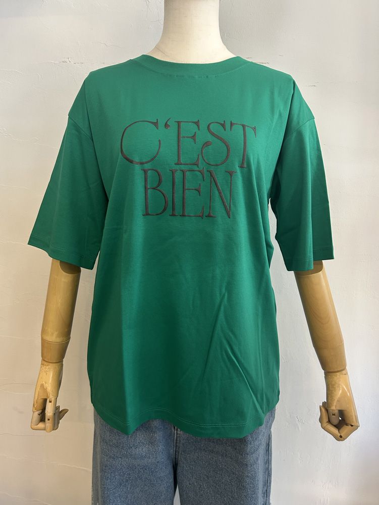 3DグリッターロゴTシャツ ダークブラウン