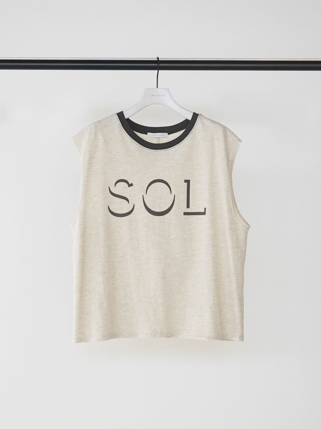 [8463-711KK] "SOL"リンガーフレンチ オートミール