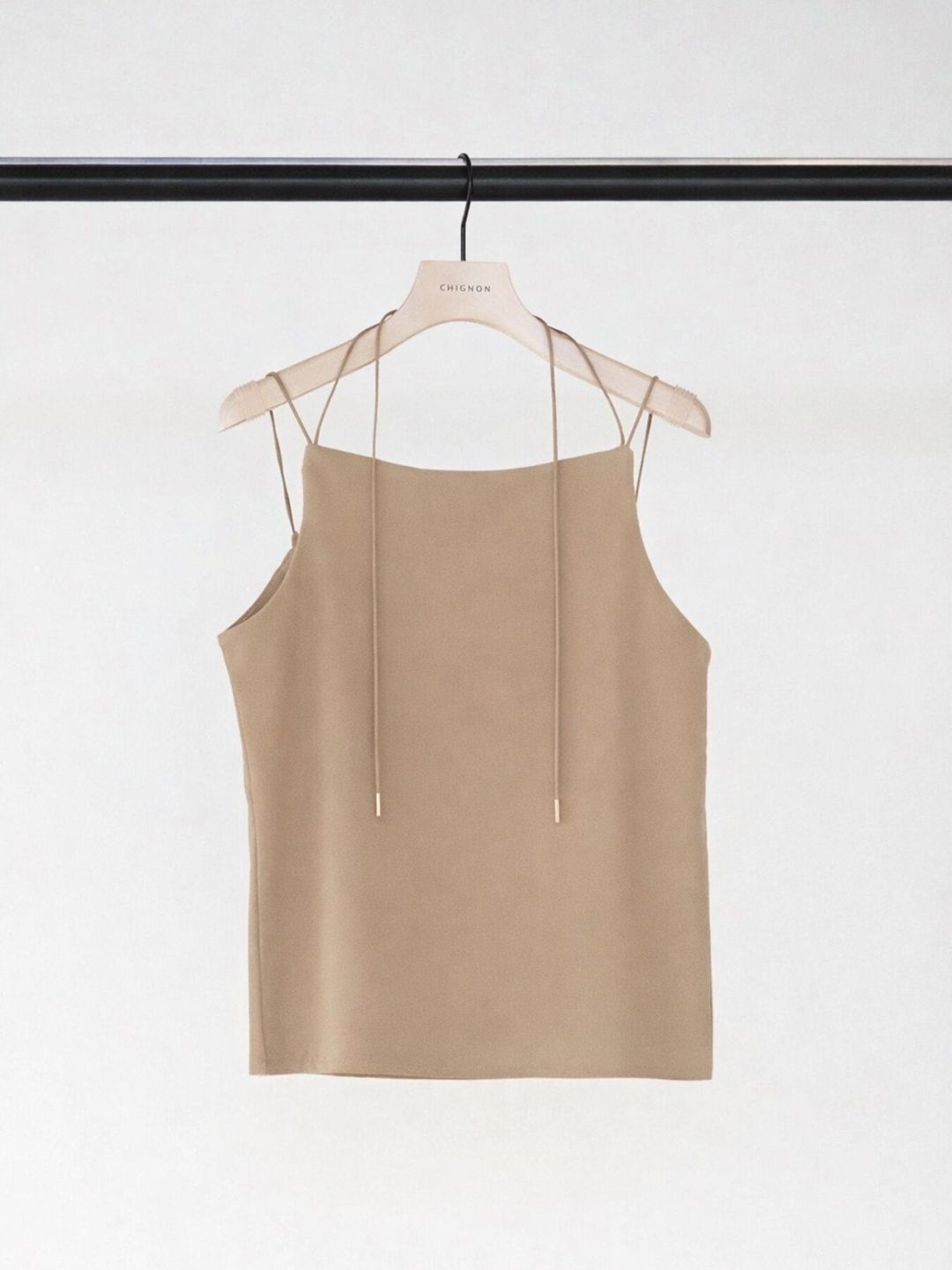 [8263-717KK] マルチWAYドロップコードキャミ ベージュ