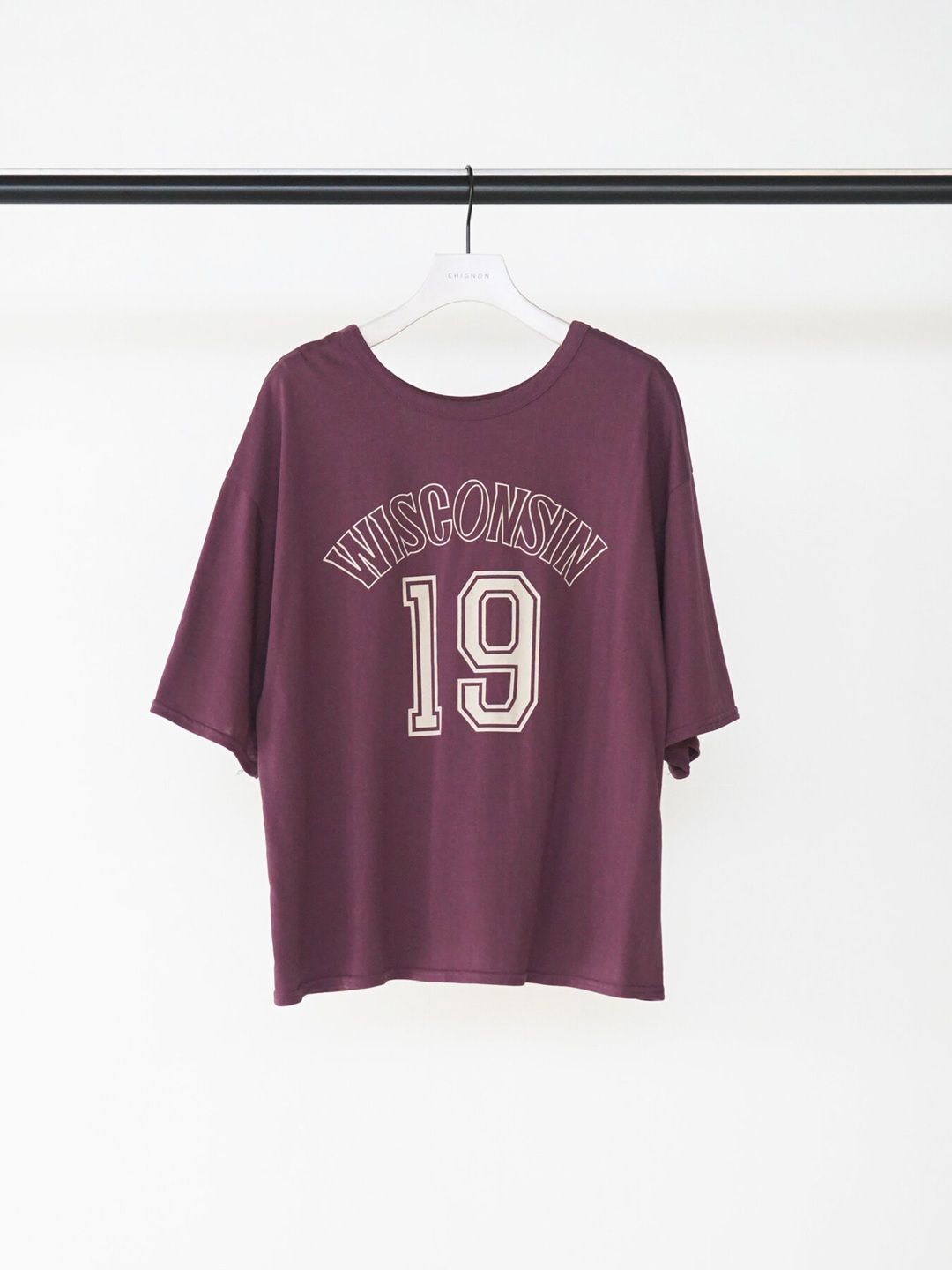 [8463-712KK] ナンバリングTEE バーガンディー