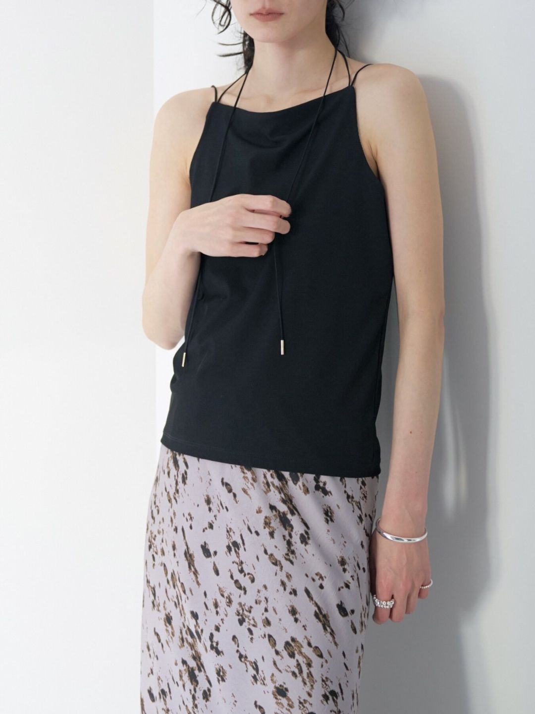 [8263-717KK] マルチWAYドロップコードキャミ オフホワイト