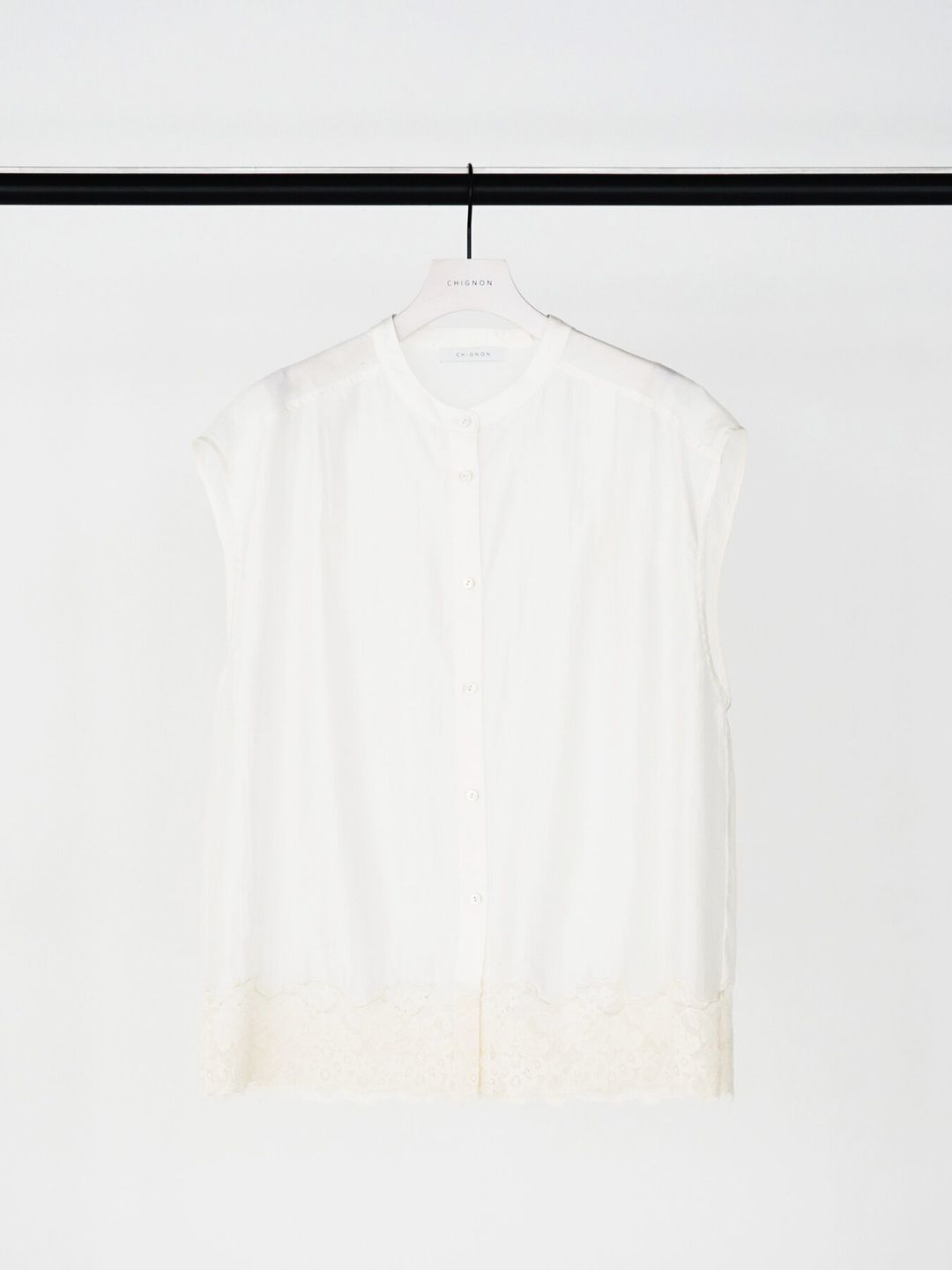 [1563-685NH] レースシアーフレンチBL オフホワイト