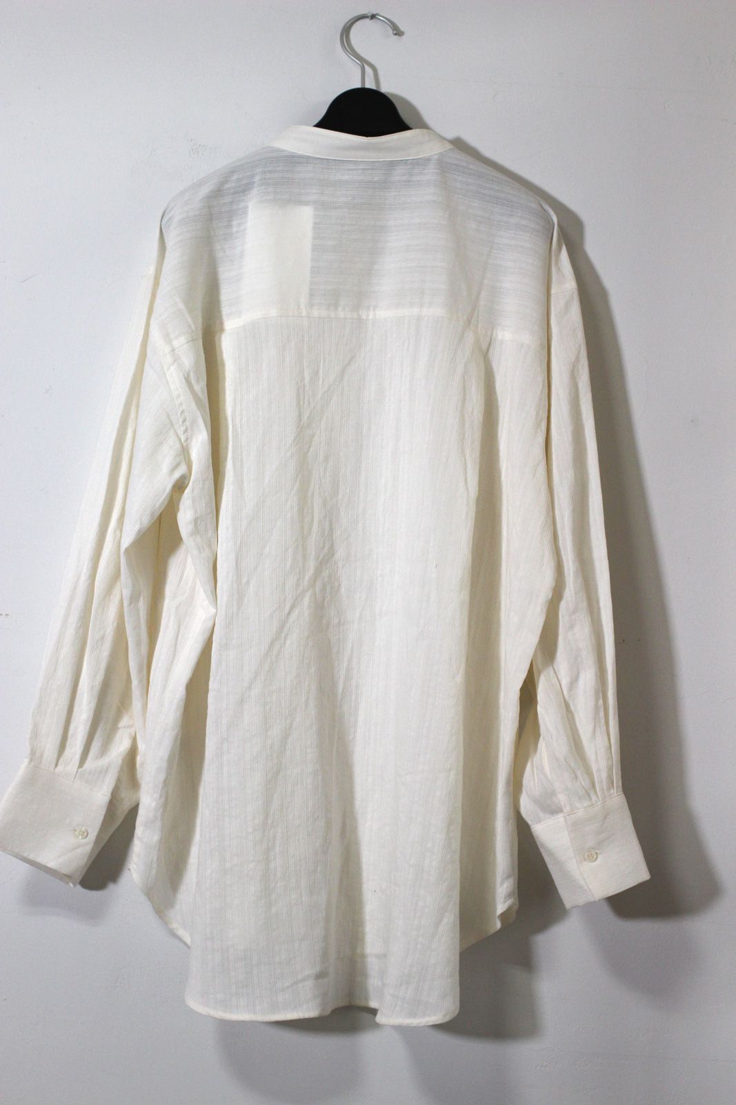 スラブ/デニム フリルシャツ オフホワイト