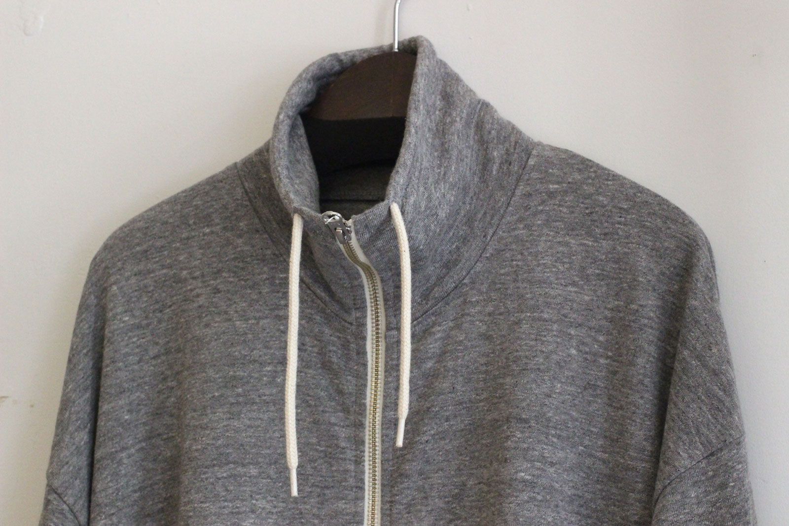 ガーゼフリースジップアップブルゾン グレー