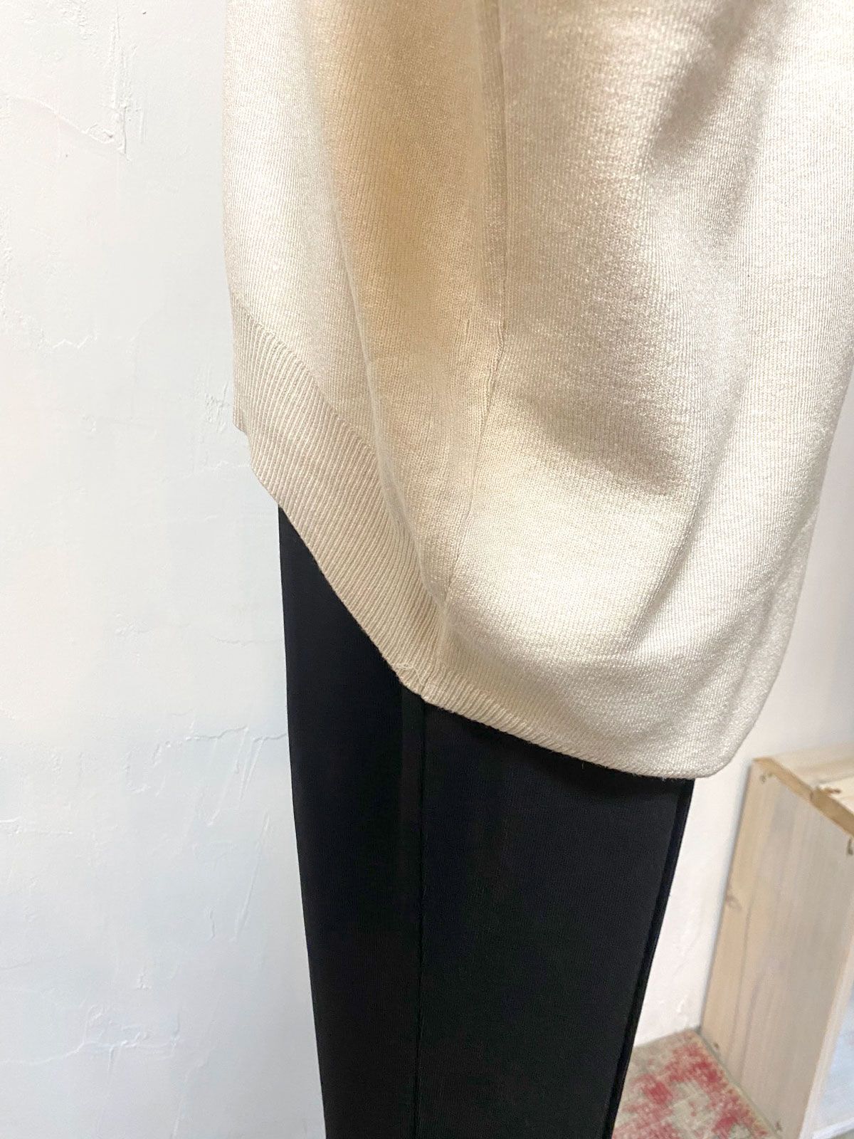 やわもちヤーンVドルマンニット アイボリー