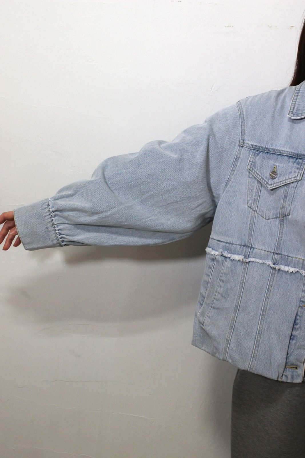 デニム ツイルジャケット ライトインディゴブルー