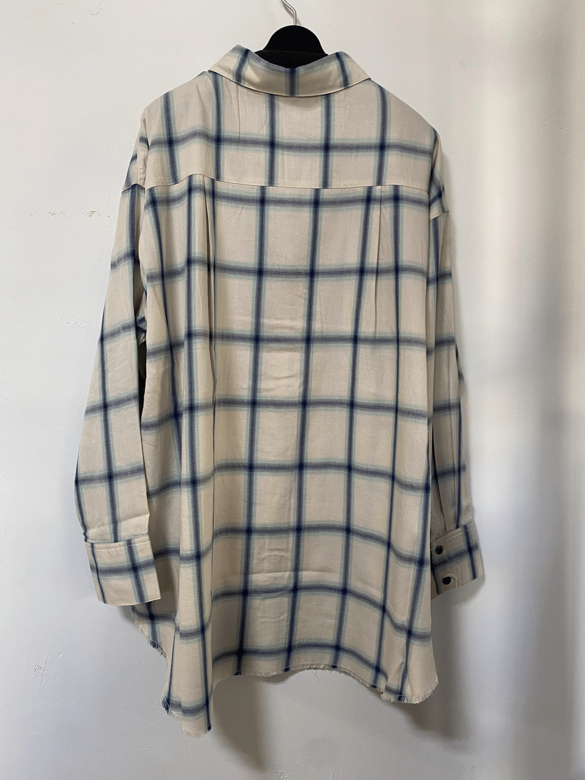 先染め チェックオーバーシャツ オフ