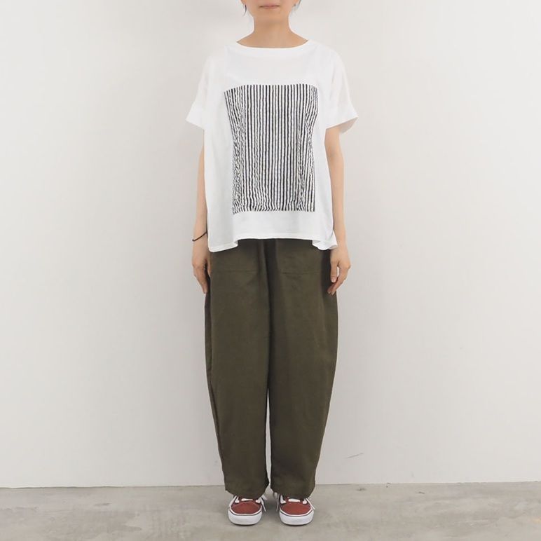 レクタングルパネルTシャツ ブラックxブラック