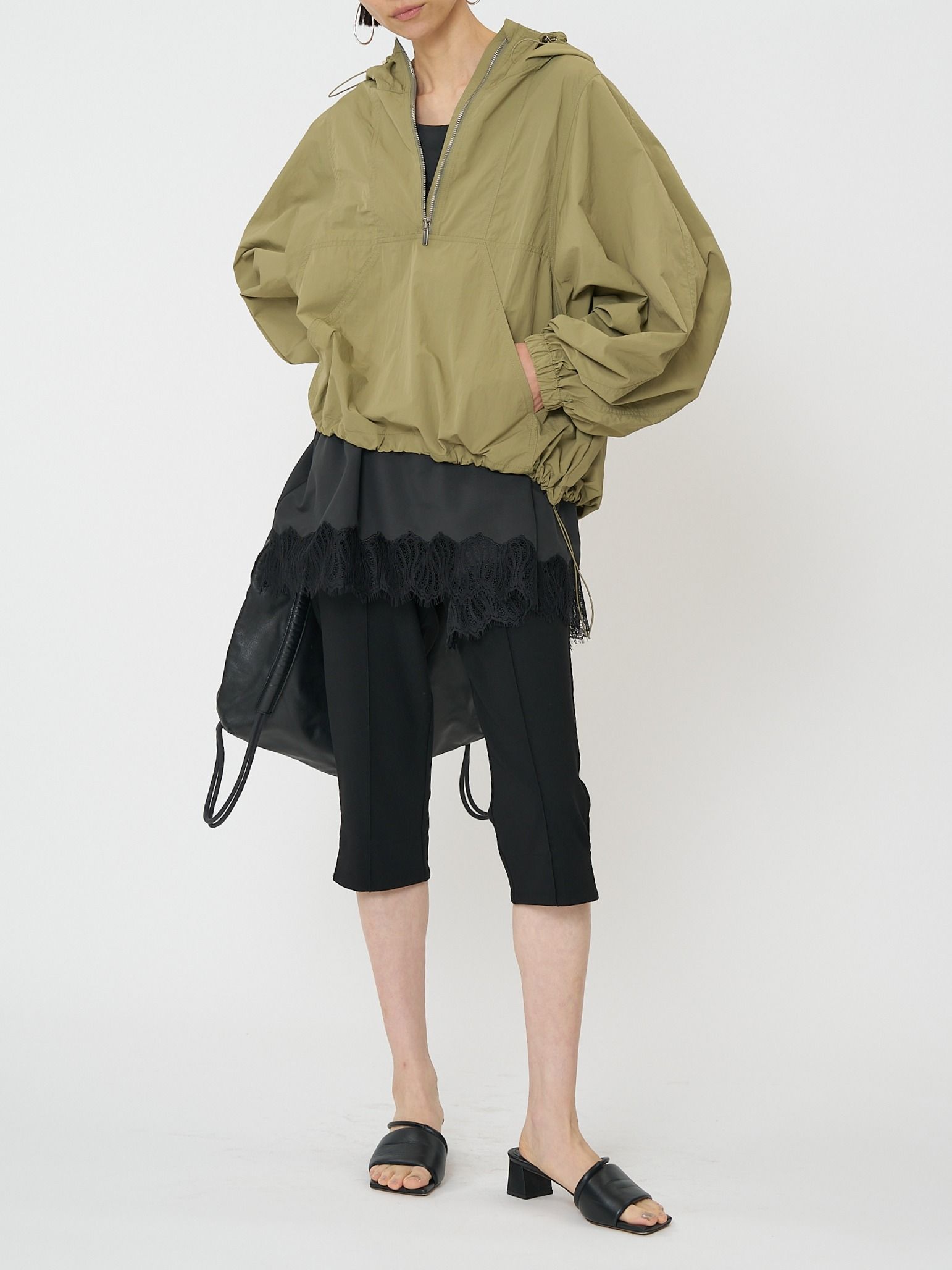 [4261-031MK] ドルマンスリーブアノラック アイボリー