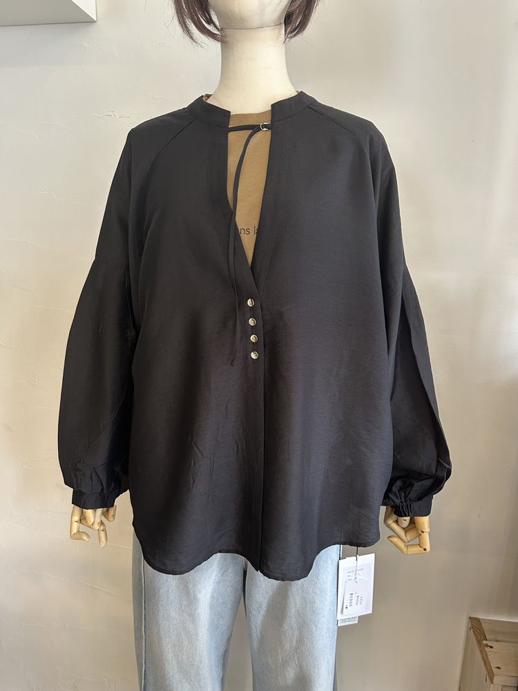 REVERSIBLE SHEER SHIRT ブラウン