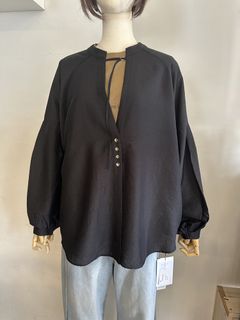 REVERSIBLE SHEER SHIRT ブラック
