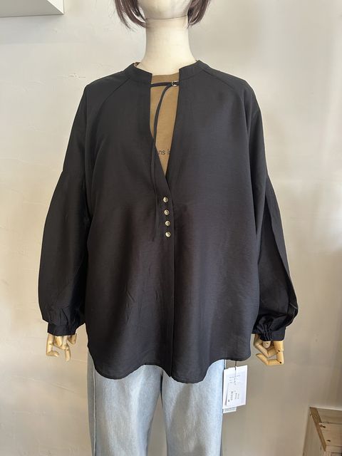 REVERSIBLE SHEER SHIRT ブラック