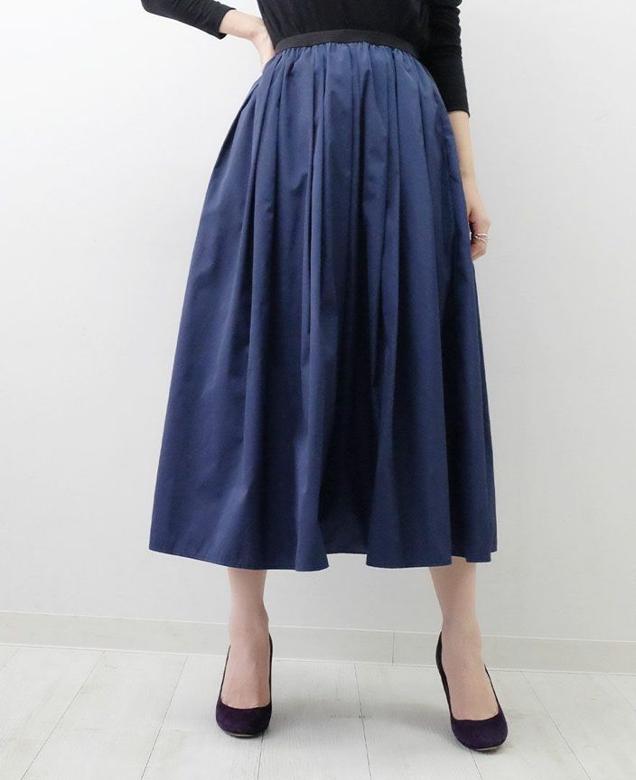 神戸・山の手スカート ネイビー マキシ