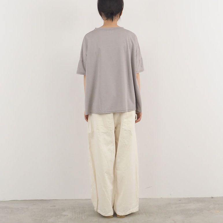 強撚天竺ワイドTシャツ グレー