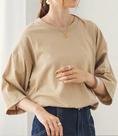 バックプリントTシャツ ベージュ
