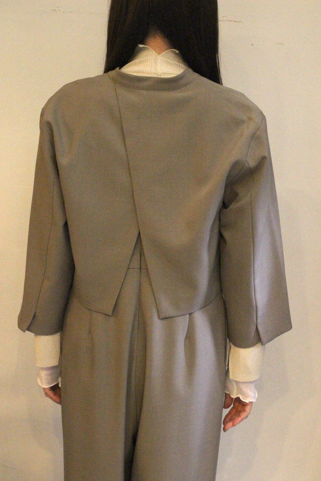 [3856-417KK] ジャケット付きサロペット モカ