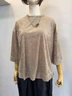 シアーベロアオーバーTEE ベージュ