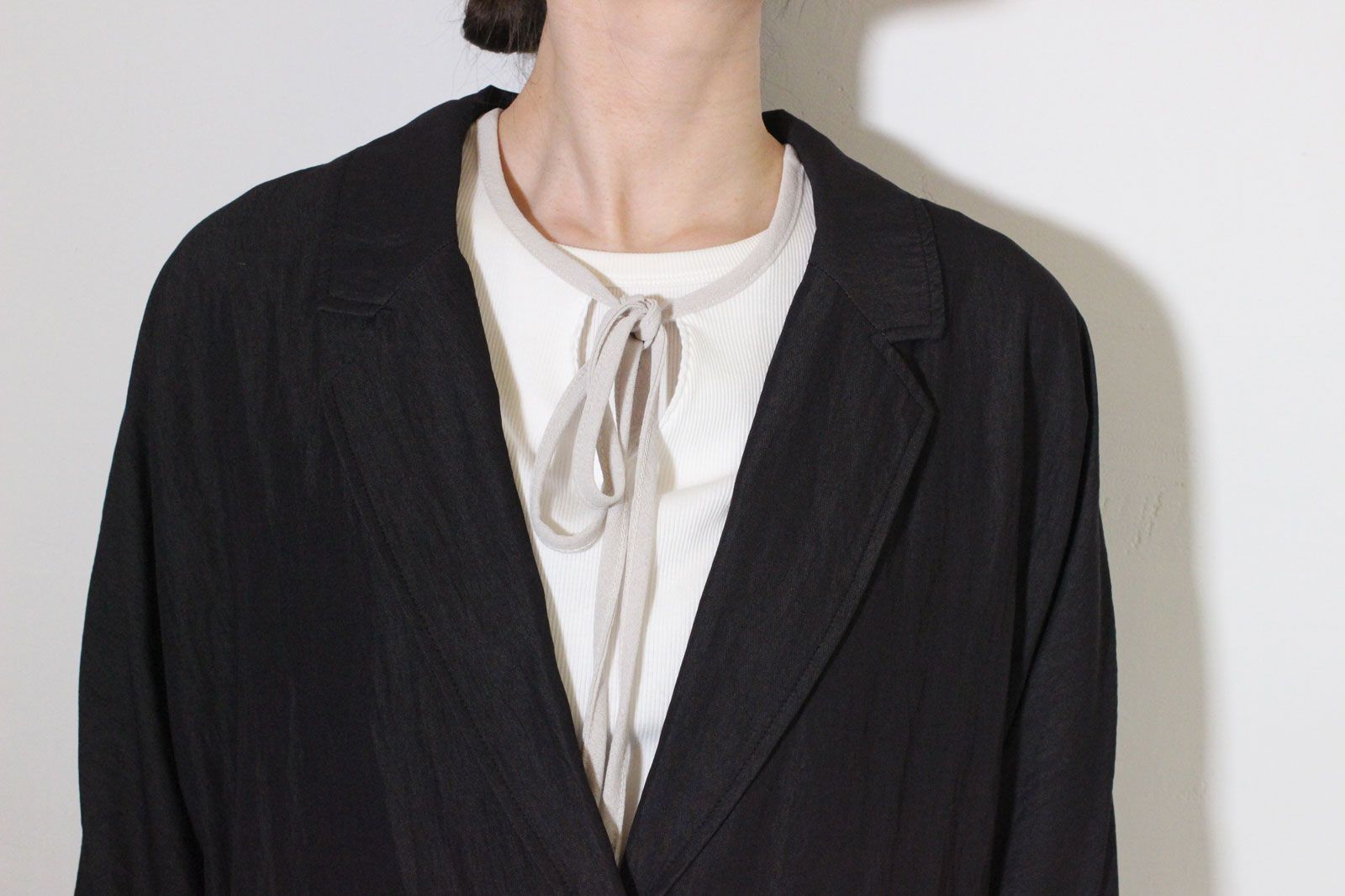 [4861-006KK] リラックスツイルドルマンJK ブラック