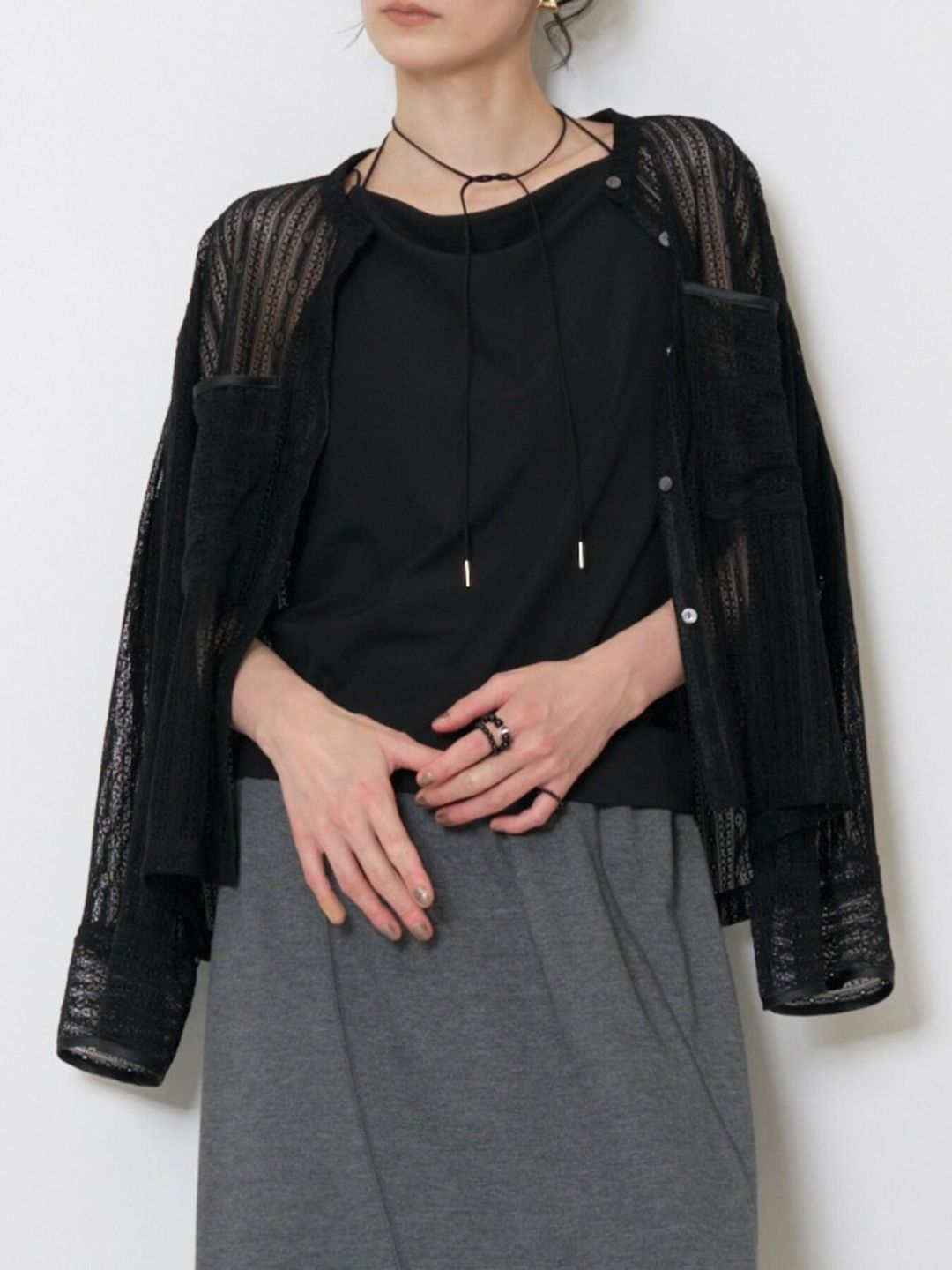 [8263-717KK] マルチWAYドロップコードキャミ オフホワイト