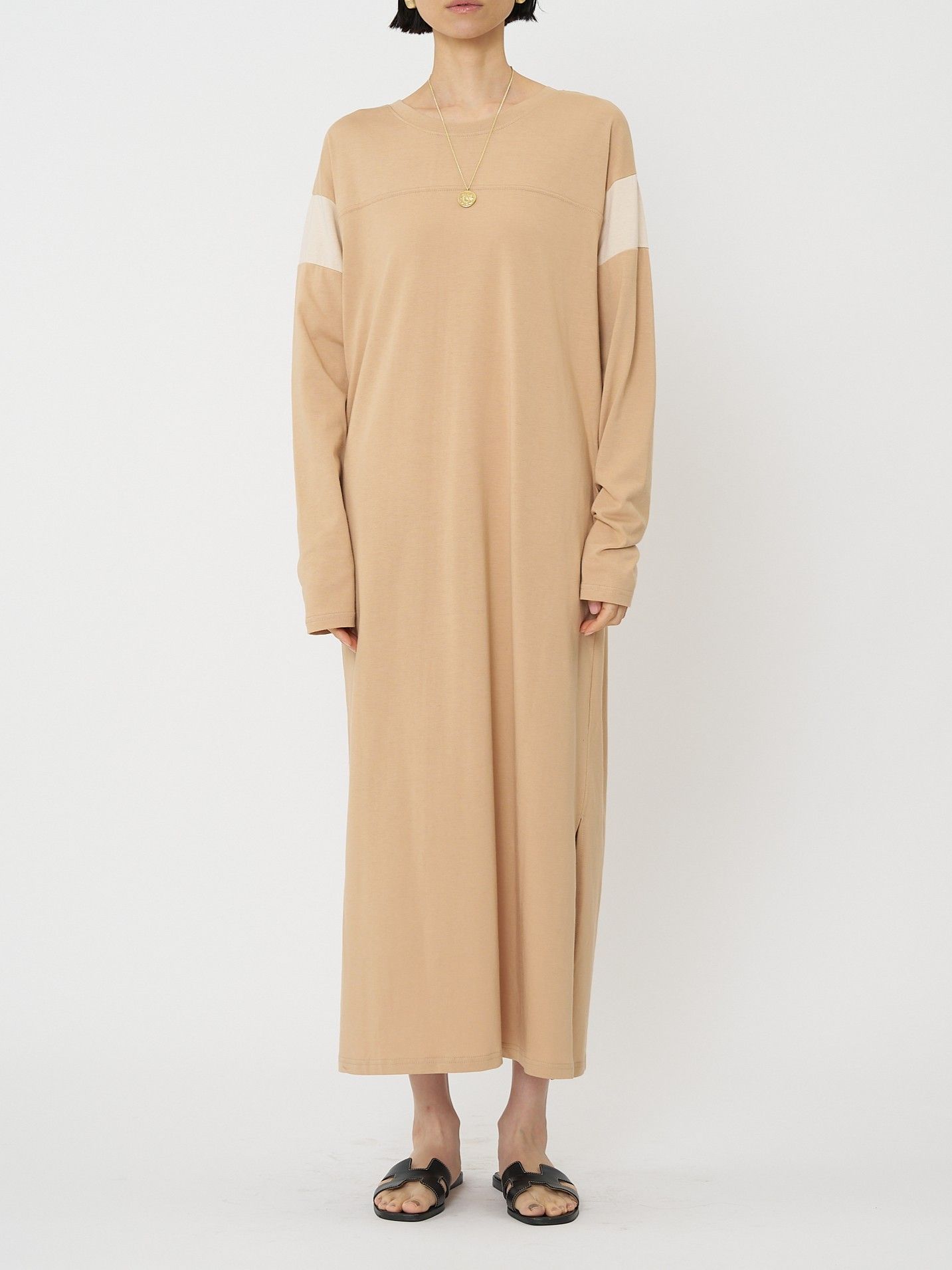 [5461-106KK] ”PARC”プリントロングOP ベージュ